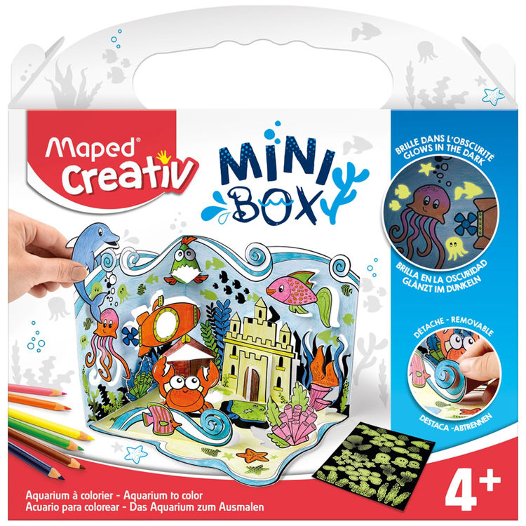 Picture of 0312-MAPED AQUARIUM TO COLOR CREATIV MINI BOX-AGE 4+-